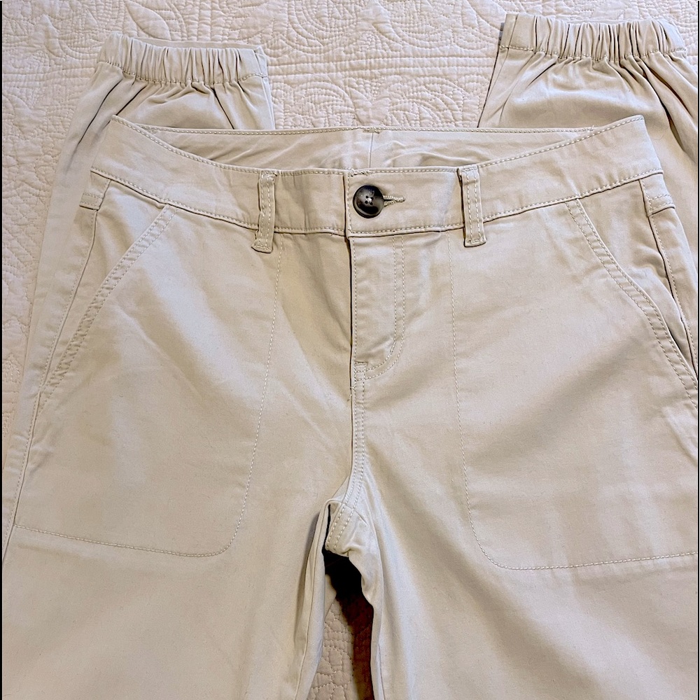 Cabi Low Rise Brushed Cotton Cargos